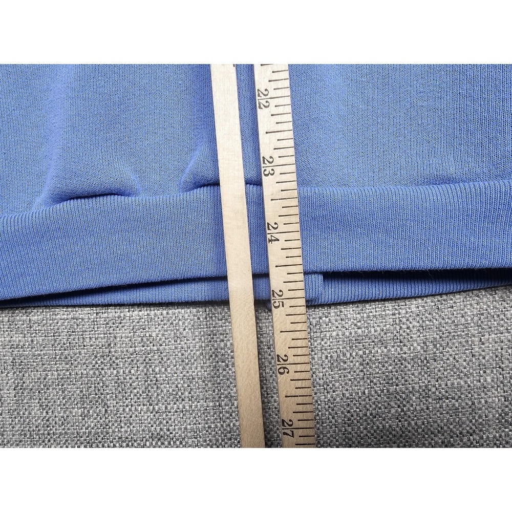 VINTAGE Orvis Sweatshirt Womens Large Blue Button Sweater USA Winter Scene - Picture 8 of 9